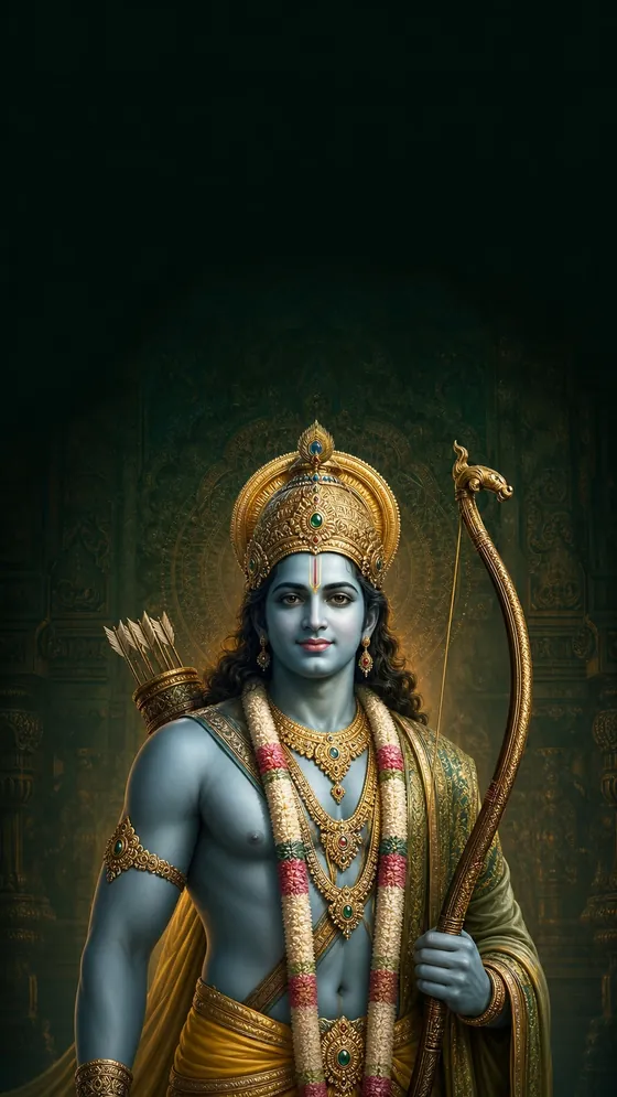 Wallpaper of Shri Ram with bow